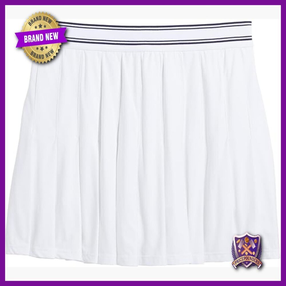 Pleated Athletic Skort with Built-In Shorts, Moisture-Wicking Tennis Wear